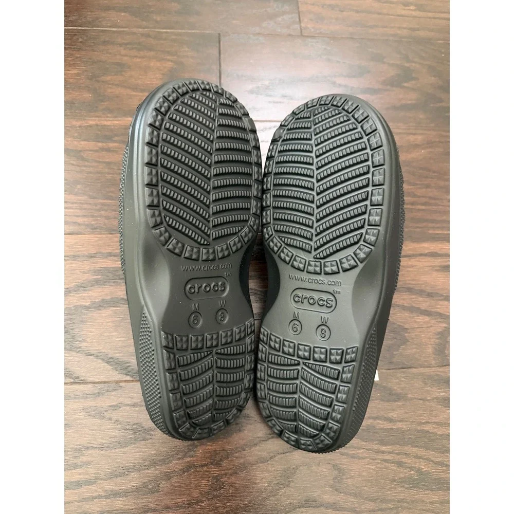 Crocs Baya II Slide Black Sandals Mens 6 Womens 8 208215-001 NWT